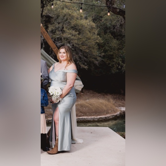 Formal Sage Dress - Picture 2 of 6